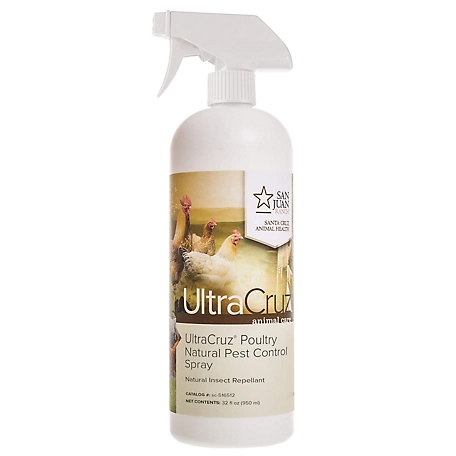UltraCruz Poultry Natural Pest Control Fly Spray for Chickens, 32 oz.