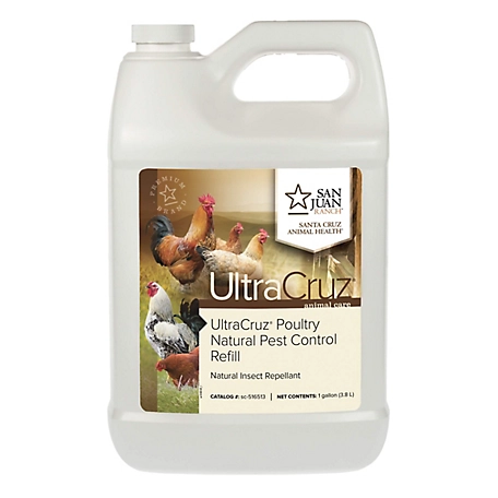 UltraCruz Poultry Natural Pest Control Fly Spray for Chickens, 1 gallon Pest Control refill