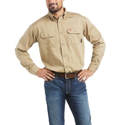 Image showing  Men's FR Flame-Resistant Solid Long-Sleeve Work Shirt