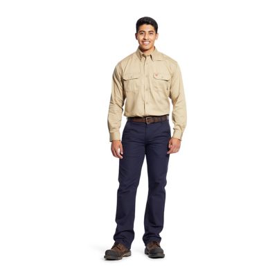 Image showing  Men's FR Flame-Resistant Solid Long-Sleeve Work Shirt