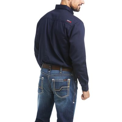 Image showing 1 th Ariat Men's FR Flame-Resistant Solid Long-Sleeve Work Shirt
