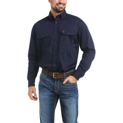 Image showing 0 th Ariat Men's FR Flame-Resistant Solid Long-Sleeve Work Shirt