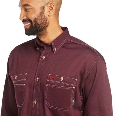 Image showing  Men's Flame-Resistant Vented Collared Long-Sleeve Work Shirt