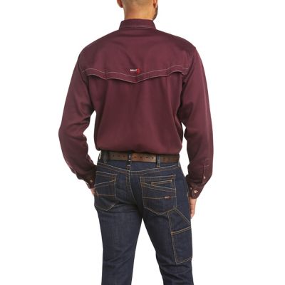 Image showing  Men's Flame-Resistant Vented Collared Long-Sleeve Work Shirt