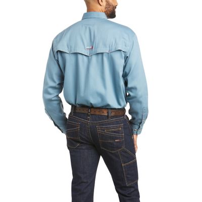 Image showing  Men's Flame-Resistant Vented Collared Long-Sleeve Work Shirt