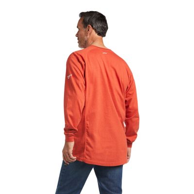 Image showing 1 th Ariat Men's FR Air Crew Neck Long-Sleeve Work T-Shirt