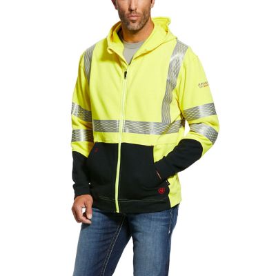 Image showing 0 th Ariat Men's FR Hi-Vis Full-Zip Work Hoodie