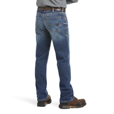 Image showing 1 th Ariat Men's FR Flame-Resistant Relaxed Fit M4 Basic Bootcut Work Jeans