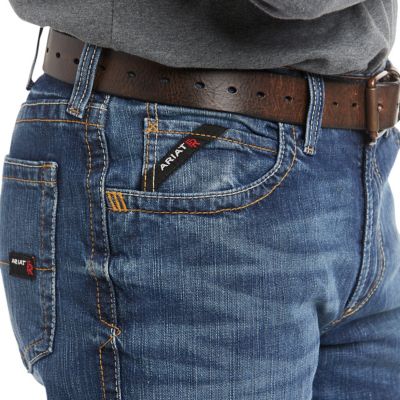 Image showing 2 th Ariat Men's FR Flame-Resistant Relaxed Fit M4 Basic Bootcut Work Jeans