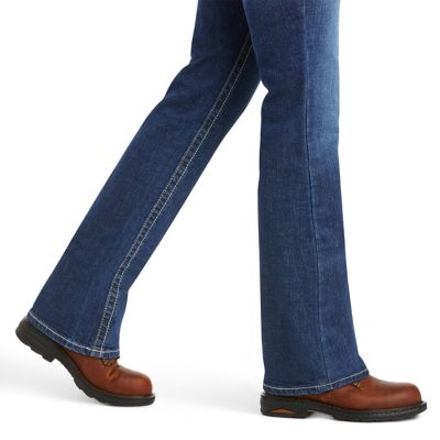 Image showing 2 th Ariat Women's FR Flame-Resistant Stretch Fit Mid-Rise DuraStretch Basic Bootcut Work Jeans