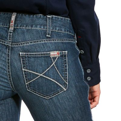 Image showing  Women's Flame-Resistant Stretch Fit Mid-Rise DuraLight Ella Bootcut Work Jeans
