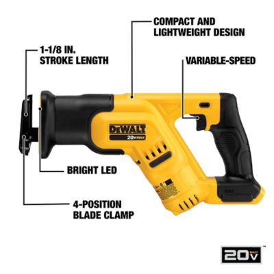Image showing  20V Max Cordless Compact Reciprocating Saw with Tool