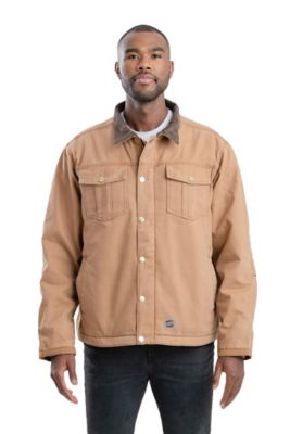 Berne Men's Vintage Washed Duck Sherpa-Lined Jacket