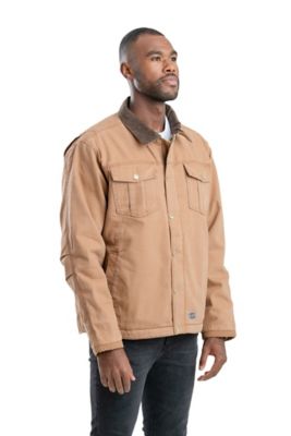 Image showing  Men's Vintage Washed Duck Sherpa-Lined Jacket