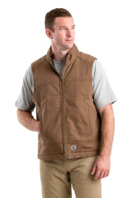 Berne Men's Vintage Washed Duck Quilt-Lined Vest