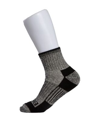 Berne Men's Wool-Blend Comfort Quarter Socks, 3-Pack, Black-White, SK108BW