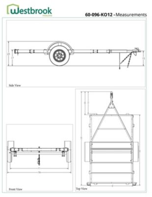 Image showing  5 ft. x 8 ft. Single Axle Galvalume Stirling Kit Trailer, 1,250 lb. Max Capacity