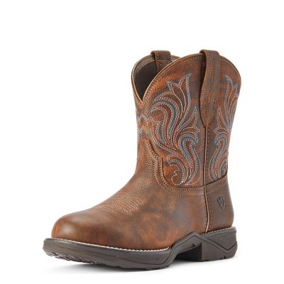 Ariat Women's Anthem Round Toe Shortie Western Boots, 1-Pair, 10042422