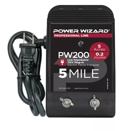 Power Wizard Electric Fence Controller 0.2 5 Miles Joules Electric Fence Chargers