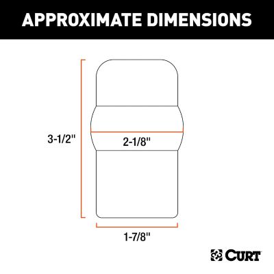 Image showing  Trailer Ball Cover for 1-7/8 in. or 2 in. Balls, Black Rubber