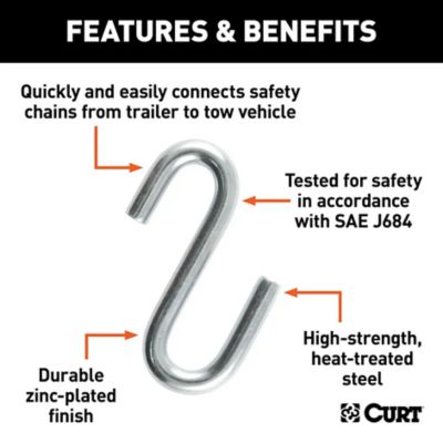 Image showing  Certified 3/8 in. S-Hook (2,000 lb.), 81260