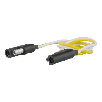 CURT 2-Way Flat Connector Plug & Socket with 12 in. Wires, 58020