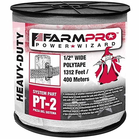 Power Wizard 1/2 in. x 1,312 ft. Equine Polytape Electric Fence Tape