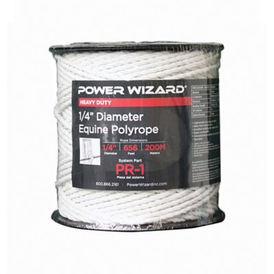 Power Wizard 1/4 in. x 656 ft. Poly Rope Electric Fence Rope