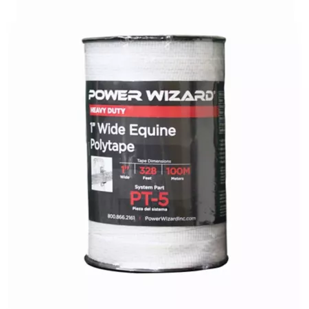 Power Wizard 1" x 328' Equine Polytape Electric Fence Tape Electric Fence Wire & Tape