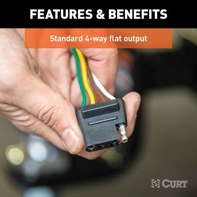 Image showing  4-Way Flat Connector Socket with 60 in. Wires (Vehicle Side), 58040