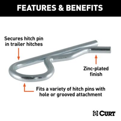Image showing  Hitch Clip (Fits 1/2 in. or 5/8 in. Pin, Zinc), 21600