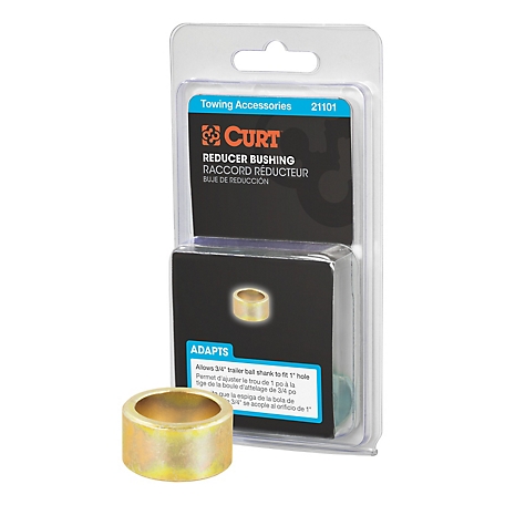 CURT Trailer Ball Reducer Bushing (From 1 in. to 3/4 in. Stem, Packaged), 21101