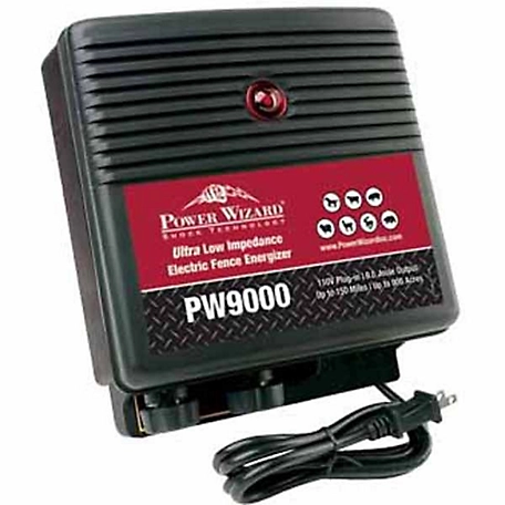 Power Wizard 9 Joule Plug-In Electric Fence Energizer, 900 Acres