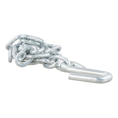 CURT 27 in. Safety Chain with 1 S-Hook (2,000 lb., Clear Zinc), 80020