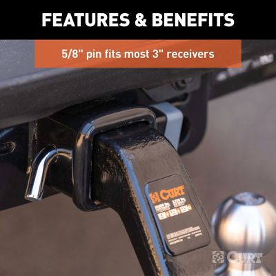 Image showing  5/8 in. Hitch Lock (2 in., 2-1/2 in. or 3 in. Receiver, Deadbolt, Chrome), 23021