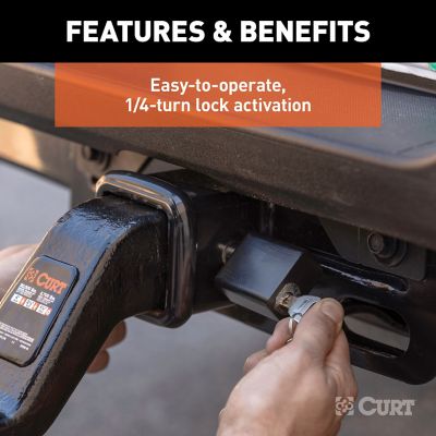 Image showing  5/8 in. Hitch Lock (2 in., 2-1/2 in. or 3 in. Receiver, Deadbolt, Chrome), 23021