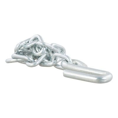 CURT 27 in. Safety Chain with 1 S-Hook (5,000 lb., Clear Zinc), 80040