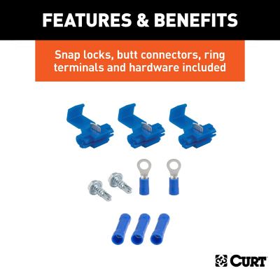 Image showing  4-Way Flat Connector Plug & Socket with 12 in. & 48 in. Wires & Hardware (Packaged), 58305