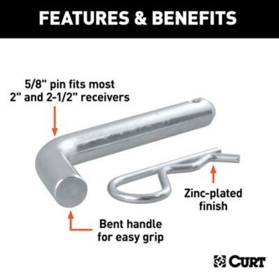 Image showing  5/8 in. Hitch Pin (2 in. or 2-1/2 in. Receiver, Zinc), 21580