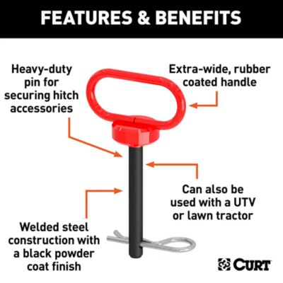 Image showing  1/2 in. Clevis Pin with Handle and Clip, 45805