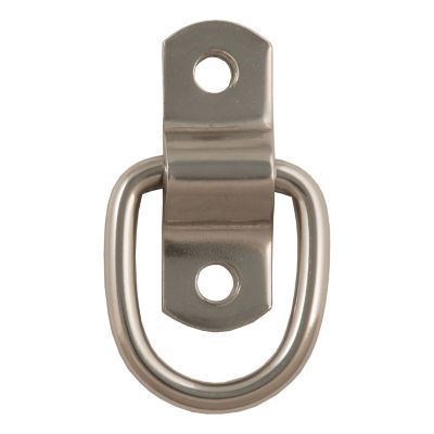 CURT 1 in. x 1-1/4 in. Surface-Mounted Tie-Down D-Ring (1,200 lb., Stainless), 83732