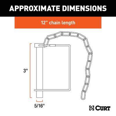 Image showing  5/16 in. Safety Pin with 12 in. Chain (3 in. Pin Length), 25034
