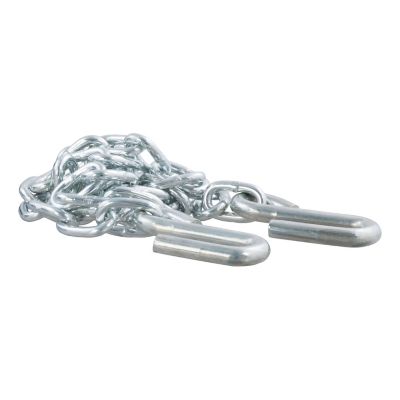 CURT 48 in. Safety Chain with 2 S-Hooks (2,000 lb., Clear Zinc), 80010