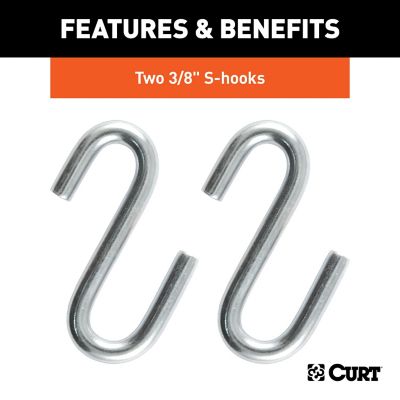 Image showing  48 in. Safety Chain with 2 S-Hooks (2,000 lb., Clear Zinc), 80010