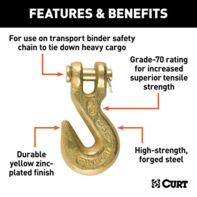 Image showing  5/16 in. Clevis Grab Hook, 4,700 lb., 7/16 in. Pin