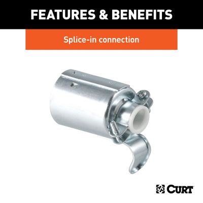 Image showing  7-Way RV Blade Connector Plug (Trailer Side, Diecast Metal), 58190