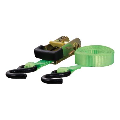CURT 16 ft. Lime Green Cargo Strap with S-Hooks (1,100 lb.), 83027