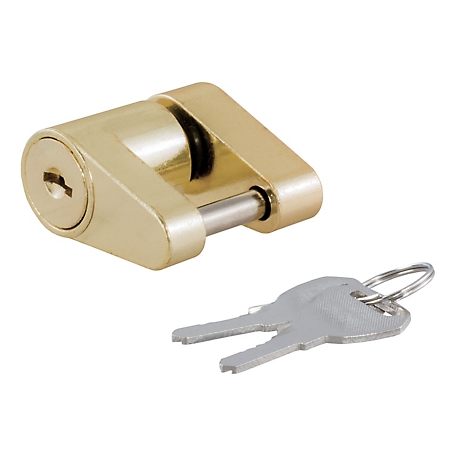 CURT Coupler Lock (1/4 in. Pin, 3/4 in. Latch Span, Padlock, Brass-Plated)