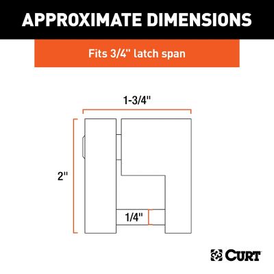 Image showing  Coupler Lock (1/4 in. Pin, 3/4 in. Latch Span, Padlock, Brass-Plated)