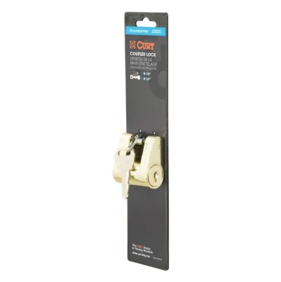 Image showing  Coupler Lock (1/4 in. Pin, 3/4 in. Latch Span, Padlock, Brass-Plated)